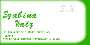 szabina walz business card